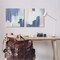 Stupell Industries Restless Blue Brush Strokes 2 pc Canvas Wall Art Set Design by Lucille Price